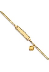 marvelous 14k yellow gold dangle id baby bracelet